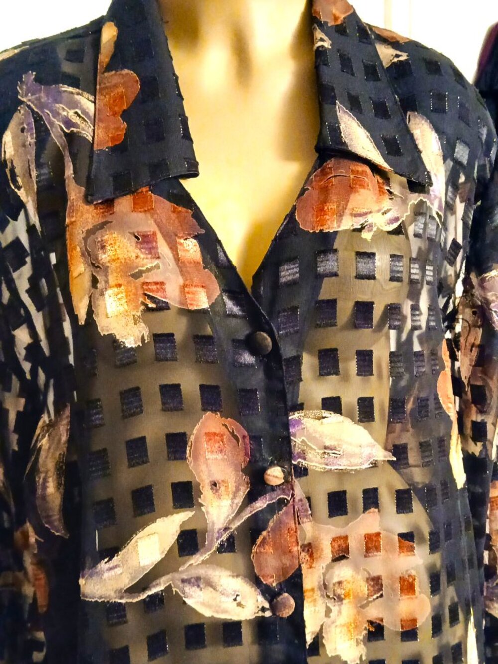 Melissa Robyn Big Flower Transparent Blouse